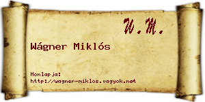 Wágner Miklós névjegykártya